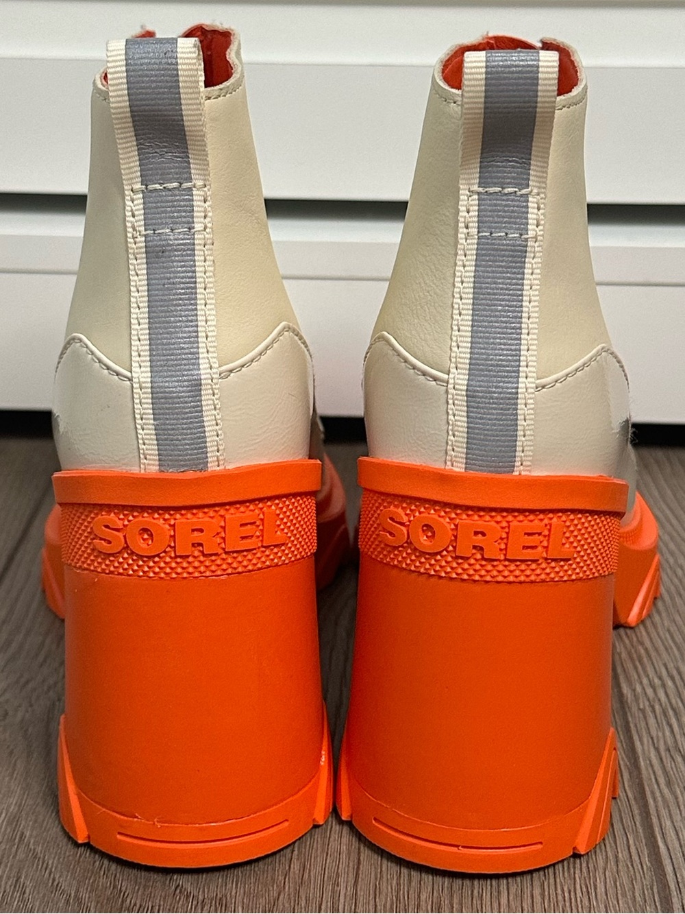 Sorel Brex Heel Water Proof Leather Utility   Zip Winter Boots Orange Tan 7.5 - Picture 7 of 13